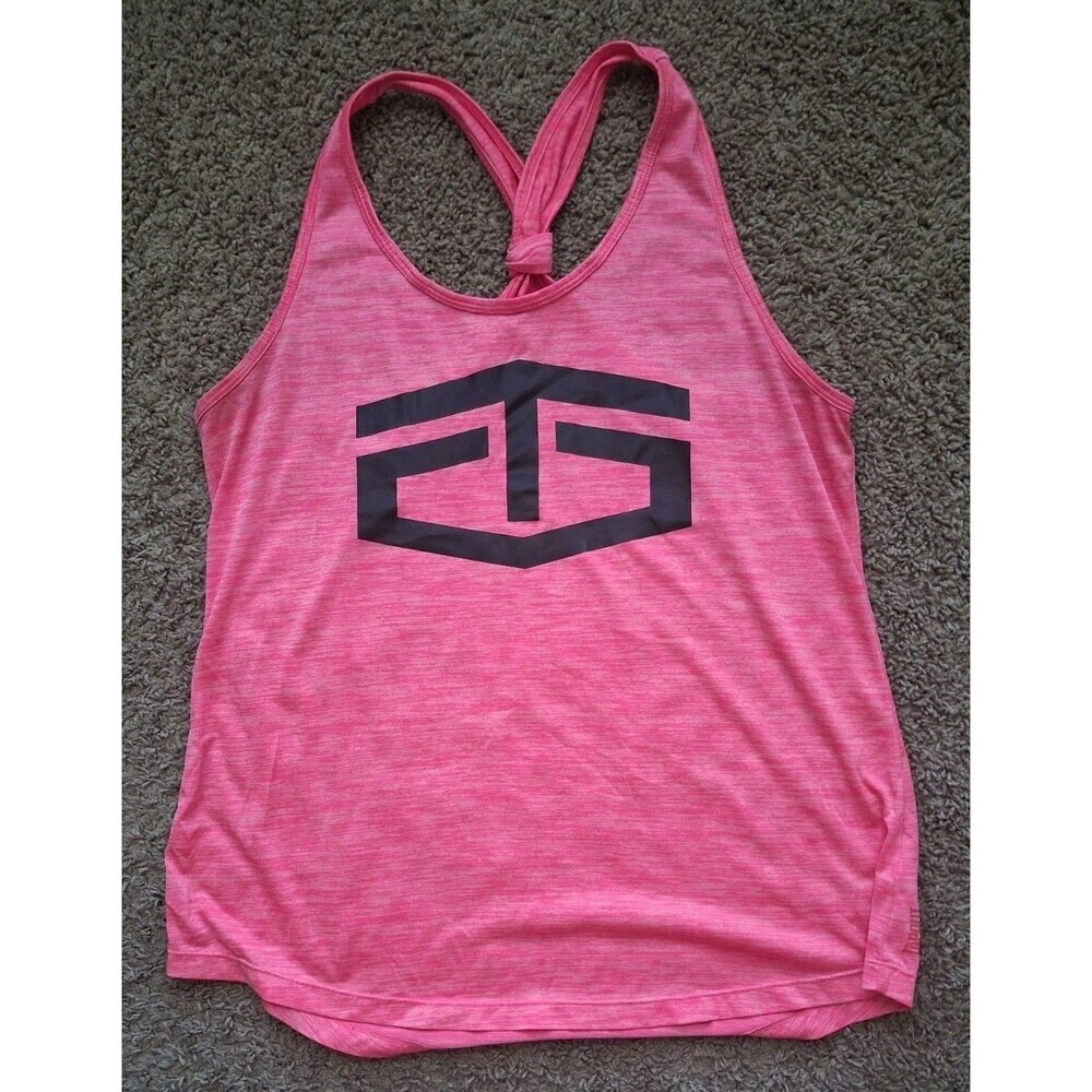WWE Tap Out Womens' Racerback Work Out Tank Top Large Hot Pink Performance